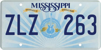 MS license plate ZLZ263