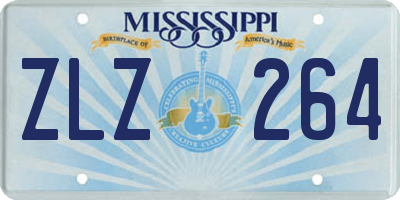 MS license plate ZLZ264