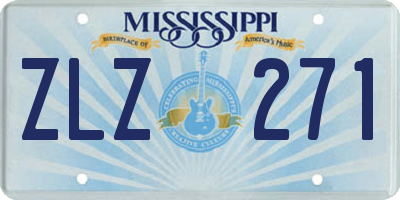 MS license plate ZLZ271