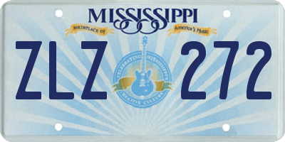 MS license plate ZLZ272