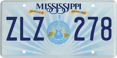 MS license plate ZLZ278