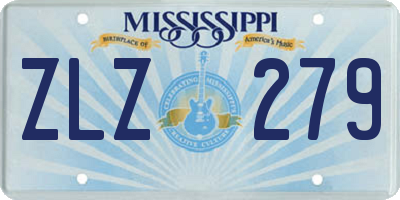MS license plate ZLZ279