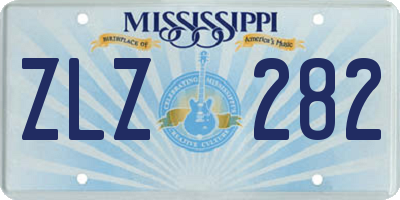 MS license plate ZLZ282