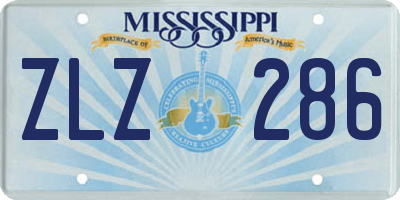 MS license plate ZLZ286