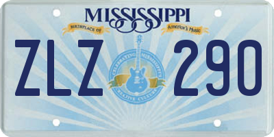 MS license plate ZLZ290