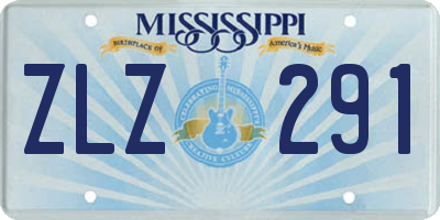 MS license plate ZLZ291