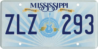 MS license plate ZLZ293