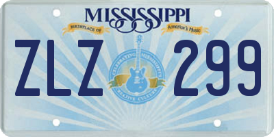 MS license plate ZLZ299
