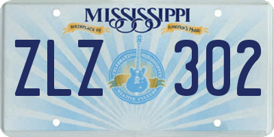 MS license plate ZLZ302