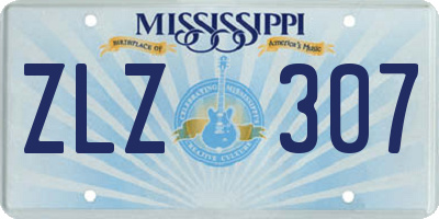 MS license plate ZLZ307