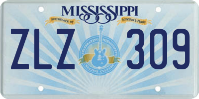 MS license plate ZLZ309