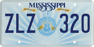 MS license plate ZLZ320
