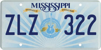 MS license plate ZLZ322