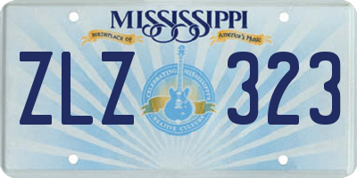 MS license plate ZLZ323