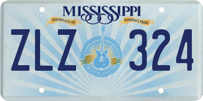 MS license plate ZLZ324
