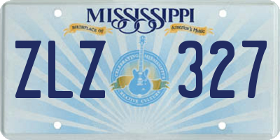 MS license plate ZLZ327
