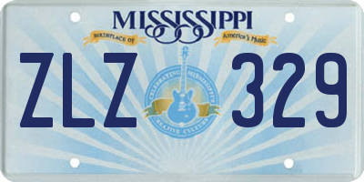 MS license plate ZLZ329