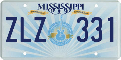 MS license plate ZLZ331