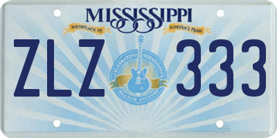 MS license plate ZLZ333
