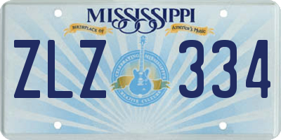 MS license plate ZLZ334