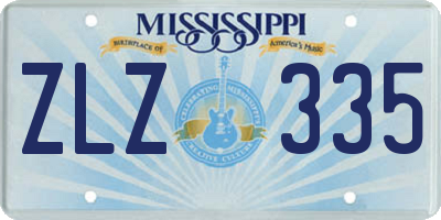 MS license plate ZLZ335
