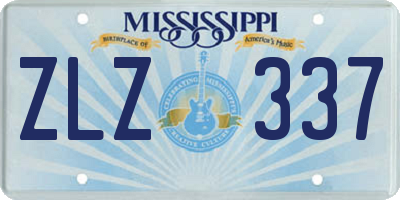 MS license plate ZLZ337