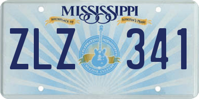 MS license plate ZLZ341