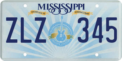MS license plate ZLZ345