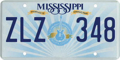 MS license plate ZLZ348