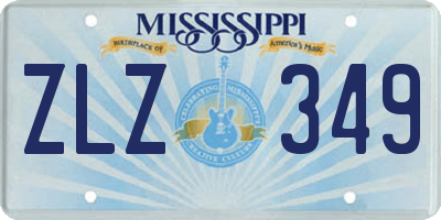 MS license plate ZLZ349