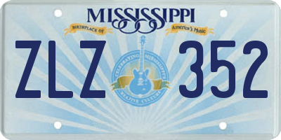 MS license plate ZLZ352