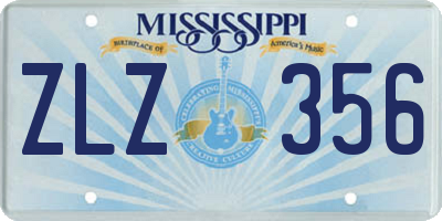 MS license plate ZLZ356
