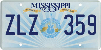 MS license plate ZLZ359