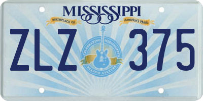 MS license plate ZLZ375