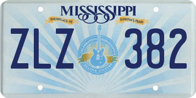 MS license plate ZLZ382