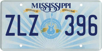 MS license plate ZLZ396