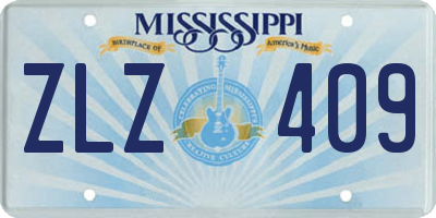 MS license plate ZLZ409