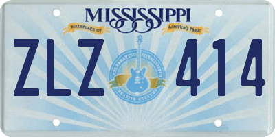 MS license plate ZLZ414