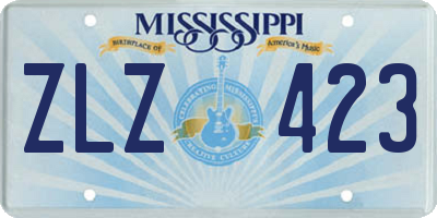 MS license plate ZLZ423
