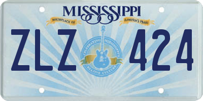 MS license plate ZLZ424