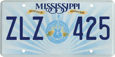 MS license plate ZLZ425