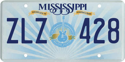 MS license plate ZLZ428