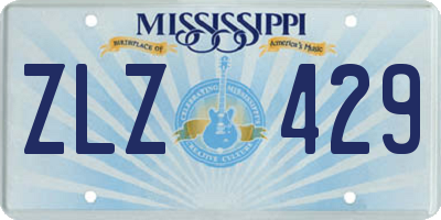 MS license plate ZLZ429
