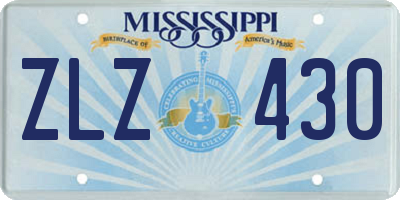 MS license plate ZLZ430