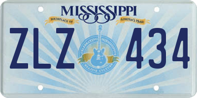 MS license plate ZLZ434