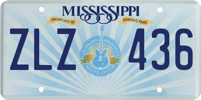 MS license plate ZLZ436