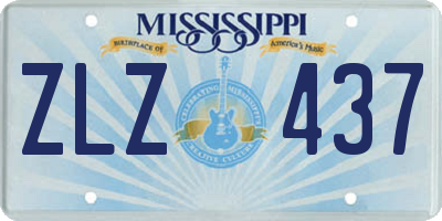 MS license plate ZLZ437