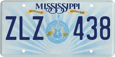 MS license plate ZLZ438