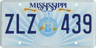 MS license plate ZLZ439