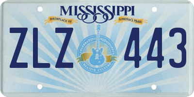 MS license plate ZLZ443